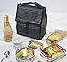 PackIt Freezable Lunch Bag, Gray Stripes, Built with EcoFreeze Technology, Foldable, Reusable, Zip and Fold Closure with Buckle Handle, Perfect for School and Office Lunches