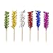 CiboWares 4 Inch Foil Mega Frills Party Picks, Assorted Colors, Package of 100