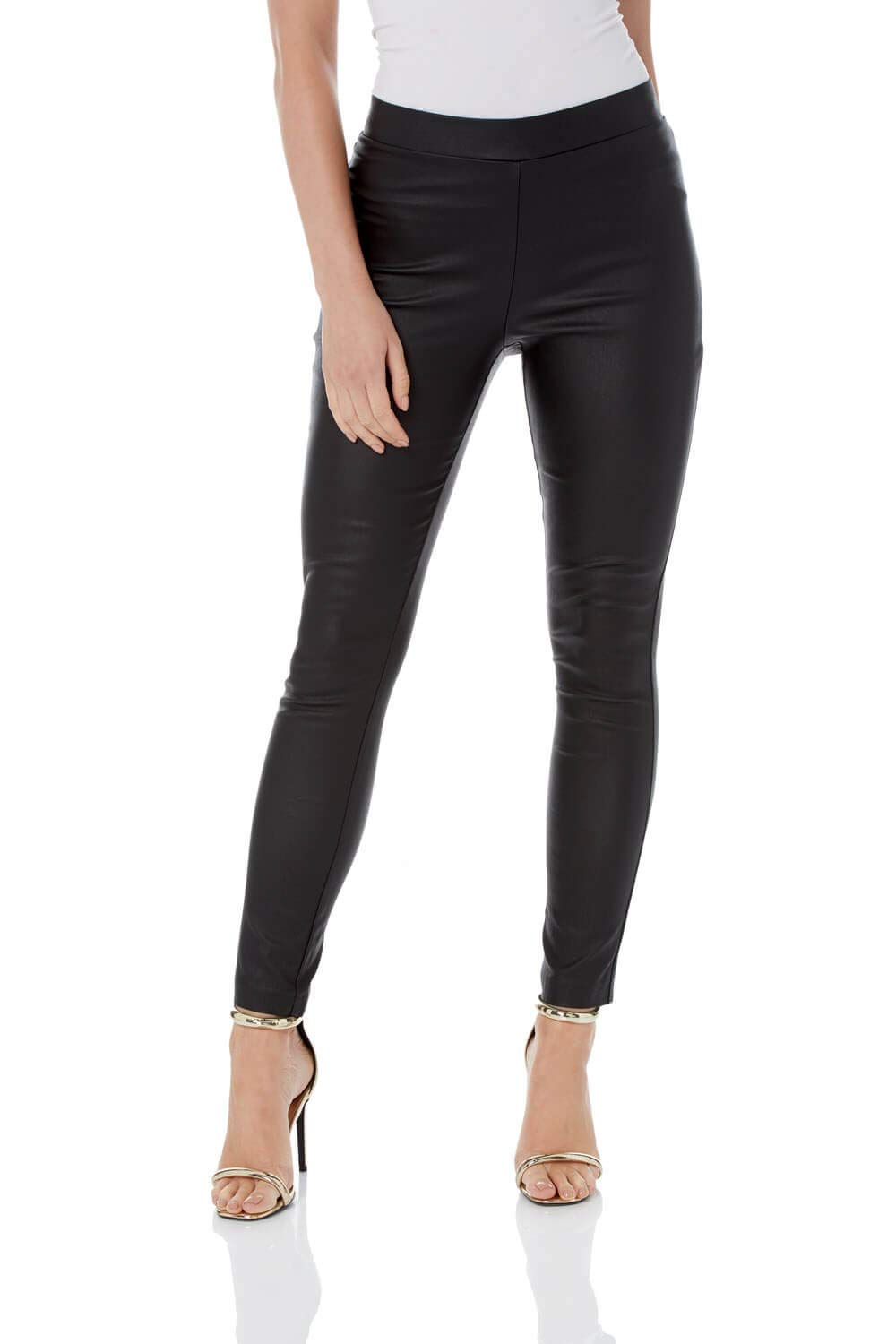 pu matte trousers