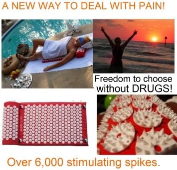 Physical Success Partners Acupressure Mat for Back Pain Relief with Acupressure Pillow.