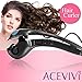 ACEVIVI Steam Curling Iron Hair Curler Negative Ions With US Plug LCD Black, Pro-C