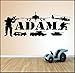 Newly Design Custom-made Personalized Army Military Soldier Tank Gun Wall Sticker Boys Room Wall Vinyls Art Wall Decor Decoration