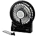 Security Portable Electric Personal Fan Mini USB Rechargeable Table Fan with 18650 Lithium-Ion Battery and USB Cable, Internal and Side Light, 3 Speeds