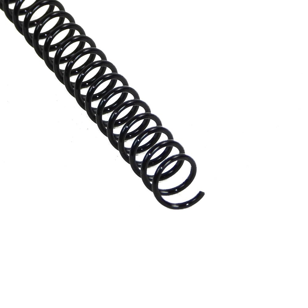 RAYSON Spiral Binding Coil, 60 Sheets, 3:1 Pitch, A4, Black Plastic Coil Bindings Spines, Box of 100