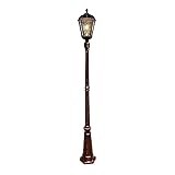 Gama Sonic Outdoor Solar Lamp Post Light, Brushed