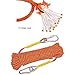 X XBEN Outdoor Climbing Rope Rock Climbing Rope, Escape Rope Climbing Equipment Fire Rescue Parachute Rope (230 Foot) - Orange