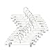 Merrick Crystal Skirt/Slack Hangers, Clear, Set of 12 (Made in USA)