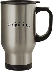 #rejoicing - 14oz Stainless Steel Travel Mug, Silver