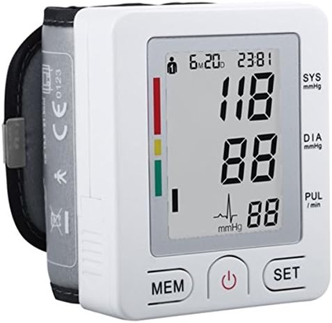 LiveMed Digital Wrist Blood Pressure Monitor with Easy Operation One-Button To Start and Stop Measurement - comes with free case - Two Users Mode up to 90 records - UK warranty - Bluetooth Connectivity - Apple iPhone iOS, Android Compatible