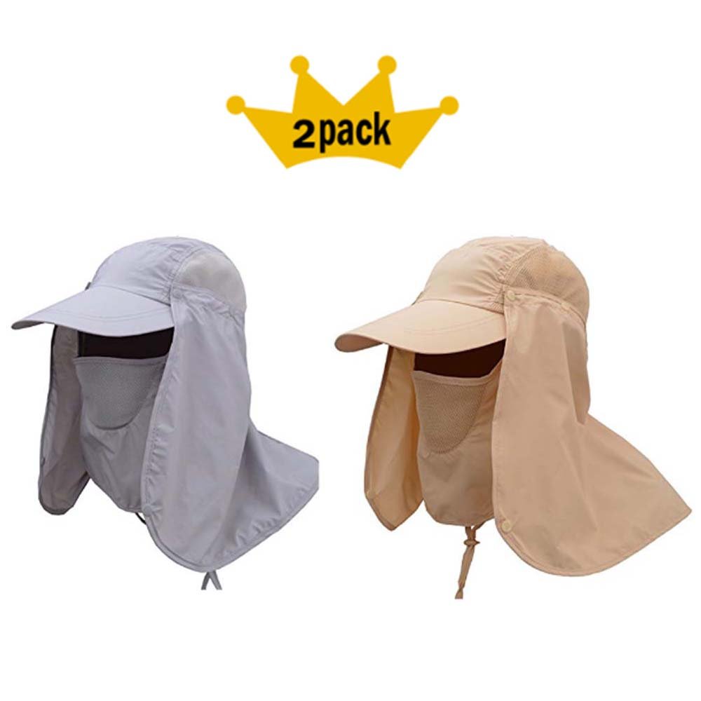 超人気 帽子 50 Upf Brimキャップ取り外し可能メッシュネック面フラップカバー Wide Sun Protection Uv 2パック夏アウトドアサンハット 360 Joyring キャップメンズ レディース 釣りハイキングfarmer B073d8fxyg Gardener作業アウトドア活動 流行 Www Aiq Aiq