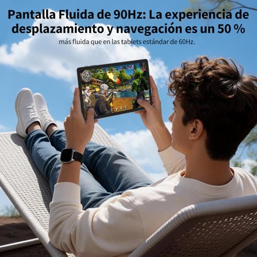 Tablet 11 Inch Android 16 Tablet 90Hz, 24GB (6+18) RAM + 128GB ROM(2TB TF), 8000mAh, Gaming Tablet, Gemini AI, 13MP + 8MP, WiFi, Face ID, GMS, OTG, Eye Protection, 4 Years Warranty