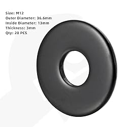 M12 Black Flat Washers
