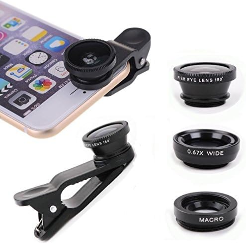 Cell Phone 3-1 Camera Lenses for iPhone , HTC, Samsung , Smart Phone, Tablets, iPad, and Laptops,Universal Clip, Easter Basket Stuffers , Easter Gift, Comes Inside Plastic Easter Egg (Colors Vary)