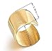 Carfeny High Polished Stainless Steel Smooth Wide Cuff Bangle Bracelet for Women (Gold)