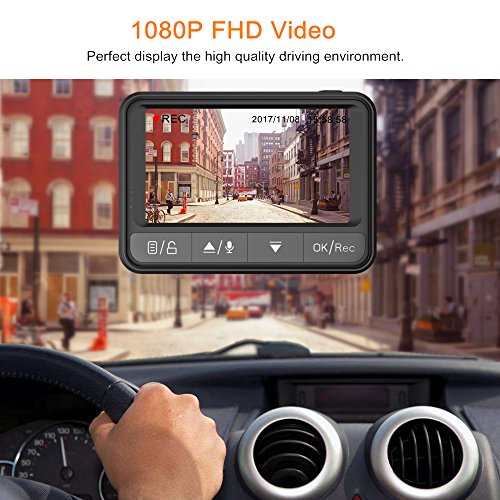 Dash Cam for Cars, 2.45'' LCD Full HD 1080P Car Dashboard Camera Recorder with 170Â° Wide Angle, Night Vision, G-sensor, Loop Recording, WDR