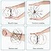 JOVITEC 4 Pieces Flow Ring 3D Spinner Ring Spring Bracelet Arm Toy for Teens Adults Games Spinning Metal Globe Slides Down Arms (Color 1)