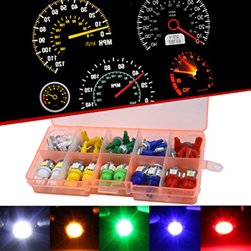 40pcs t5 t10 set replacement led light gauge cluster da…
