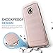 TJS Samsung Galaxy A6 Case [Tempered Glass Screen Protector] Hybrid Shockproof Resist Drop Protection Phone Case Cover Metallic Brush Finish Hard Inner Layer (Rose Gold)