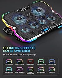 KeiBn Upgrade Laptop Cooling Pad A13,KeiBn RGB