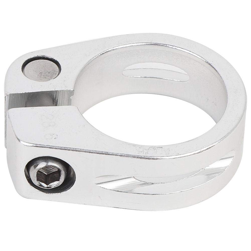 Keenso Universal 28.6mm High Strength Aluminium Alloy Bike Pipe V Band Clamp Type Exhaust Down Pipe Clamp(Silver) 28.6 seatpost clamp