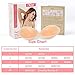 SHINYMOD Women's Adhesive Strapless Sticky Invisible Push up Silicone Bra for Backless Dress with Nipple Covers, Beige, C
