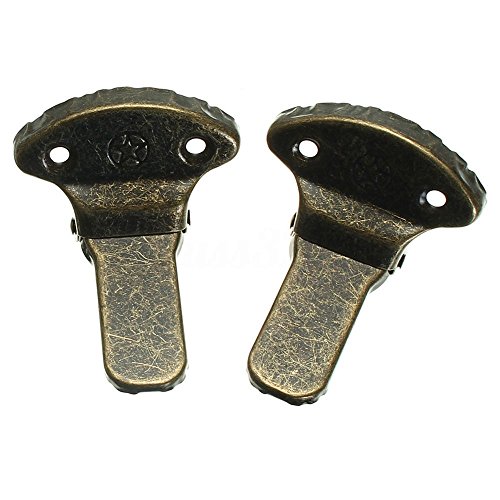TOOGOO 2pcs Iron Guitar Instrument Case Latches Box Buckles With Screws & 2 Keys G-16 - Thumbnail 2