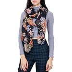 7 Seas Republic Women's Black Floral Oblong Scarf 7 Seas Republic Women's Black Floral Oblong Scarf
