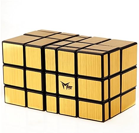 INIL 3×3×3 Mirro Mirror Cube, Siamese Cube, Bundled Puzzle，Gold