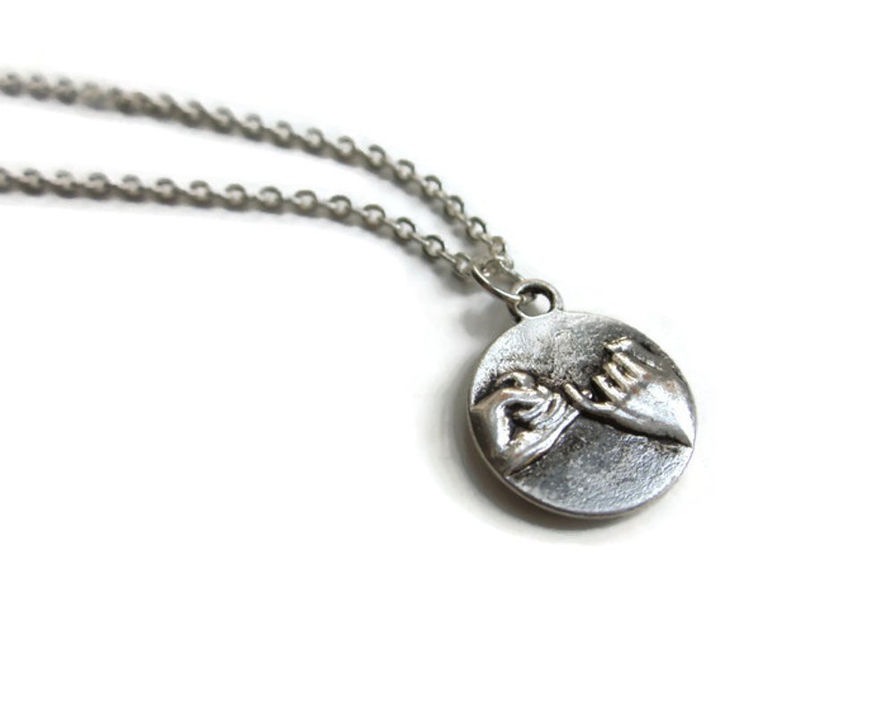Sterling Silver Pinky Promise Necklace 