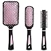 NVTED Hair Brush Set with Detangling Nylon Pins Massage Paddle Brush Cushion Hair Combs Hair Dryer Brush for Women Men Kids Girls… (Pink)