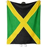 EENSYWEENSY Jamaica Flag Throw Blanket, Jamaican Kingdom Blankets Fuzzy Gifts for Sofa Couch Bedroom (60" x 50")