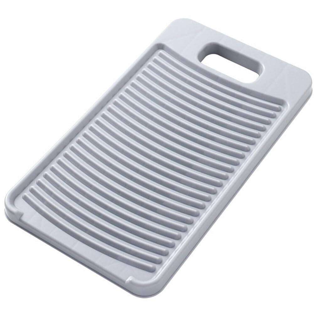 Cabilock Portable Plastic Washboard for Hand Washing Clothes Non-Slip Scrubbing Board 11.2X6.3 Inches Hanging Design Laundry Cleaning Tool