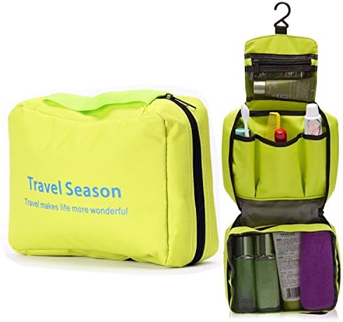Four Best Multifunctional New Arrival Large Capacity Folding Waterproof Cosmetic Bag Travel Bag Toiletries Bag Tavel Makeup Organizer (Green)