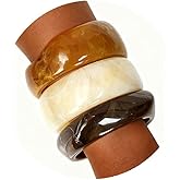 GAOKOXI Chunky Acrylic Bangle bracelets Set for Women Colorful Statement Resin Bangles Bracelets Trendy Jewelry