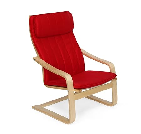 @home by Nilkamal Occasional Chair (Glossy Finish, Red)