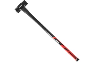 INTERTOOL Sledgehammer 8 lbs – Sledge Hammer for Demolition, Construction, & Stake Driving - Reinforced Steel 36” Overstrike Protection with Shock Absorbing Non-Slip Handle HT08-0244