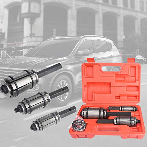 Exhaust Muffler Spreader Tool - 3pc Standard Tail Pipe Expander Exhaust Pipes Muffler Spreader Tool Set, 1-1/18 to 3-1/2 Exhaust Pipe Expander (Black, Tail Pipe Expander Set) - Thumbnail 2