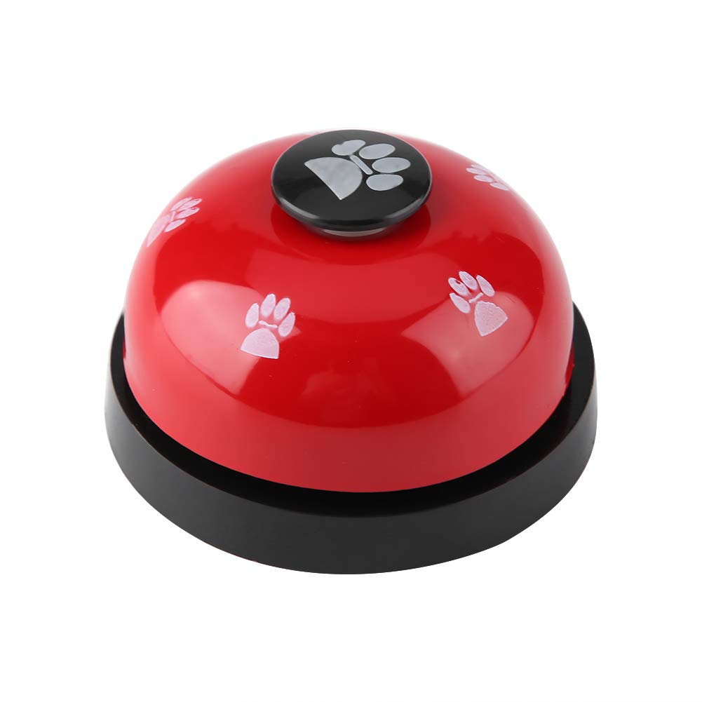 Tnfeeon Pet Training Bells, Iron Sturdy Cute Cartoon Pet Bell Dog Puppy Pet Potty Training Bells Doggy Door Bell for Dog Cat(Red)
