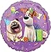 Mayflower Secret Life of Pets Party Supplies 3rd Birthday Balloon Bouquet Decorations - Pink Number 3