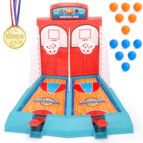 LovesTown Tabletop Basketball Game, Basketball Shooting Game Arcade Desktop Basketball Game for Adults Office Stress Relief Boys Girls Gift