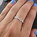 FashionJunkie4Life Sterling Silver DNA Molecule Double Helix Ring Band, Sizes 6-10, Science (10)