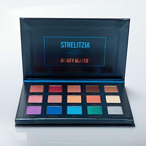The STRELITZIA Textured Shadows Palette | BEAUTY GLAZED New Style 15 Color Matte and Glitter Shimmer Eyeshadow Beauty Sequins Heaven Bird Eye Shadows Palette | QyeeCosmetics.