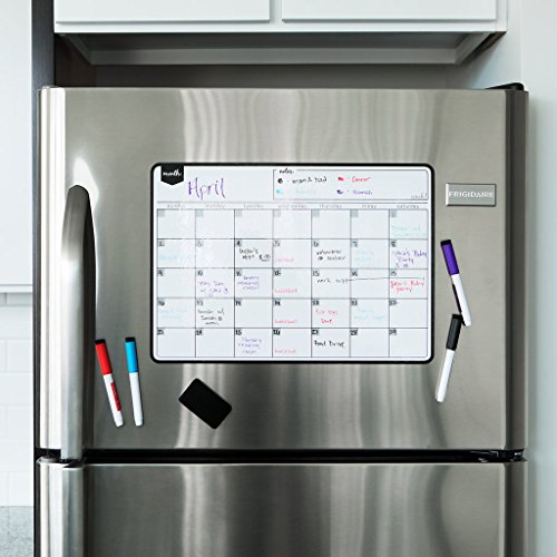 Magnetic Dry Erase Calendar For Fridge With Stain Resistant Technology