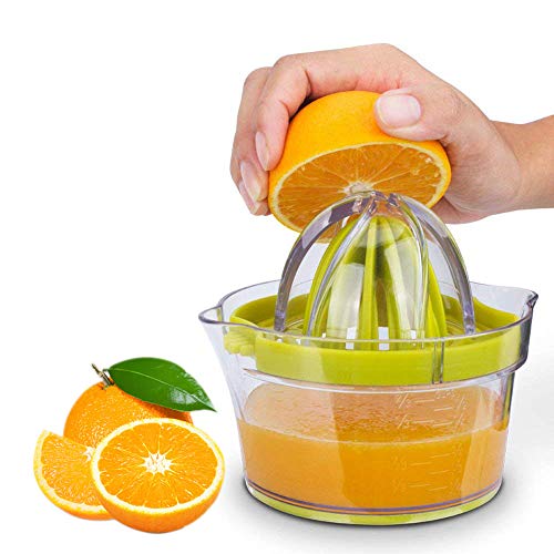 Citrus Juicer Lemon Orange Hand Juicer Lime Manual Press Juicer Squeezer 4-in-1 Non-Slip Kitchen Fruit Juicer With Garlic Grater 12oz