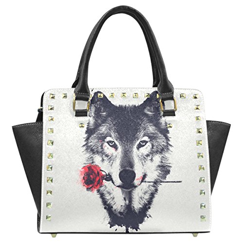 Wolf Handbags. Women Large Tote Top Handle Shoulder Bags Wolf Ladies