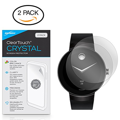 Movado Connect Screen Protector, BoxWave [ClearTouch Crystal (2-Pack)] HD Film Skin - Shields From Scratches for Movado Connect