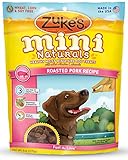 Zuke's Mini Naturals Healthy Moist Dog Treats Variety Pack - 3 Flavors (Roasted Pork, Wild Rabbit, & Fresh Peanut Butter) - 6 oz Each (3 Total Pouches)