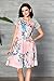 HOTAPEI Women's Casual Short Sleeve A-line Loose T-Shirt Dresses Floral Midi Dress Pink Large