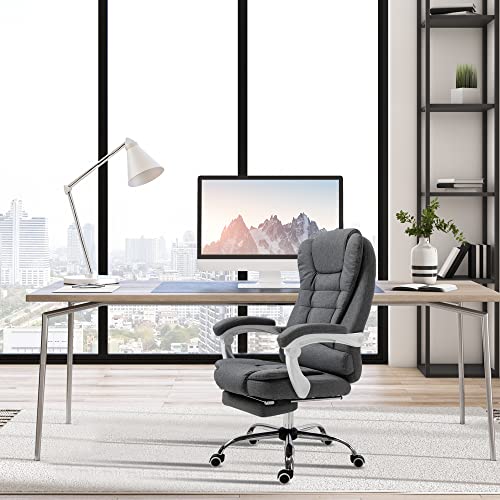 Vinsetto High Back Office Chair, Swivel Task Chair with Retractable