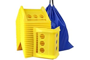 SCIEO Edge Protectors Flatbed, 20 Pack Edge Corner Protector for Flatbed Cargo with Carrying Case, V Shaped Cargo Edge Protectors for Load Truck Shipping, Tie-Down Strap Guard, Size 5.7" * 5.5"*3.9"